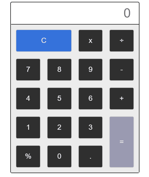 calculator CSS Grid